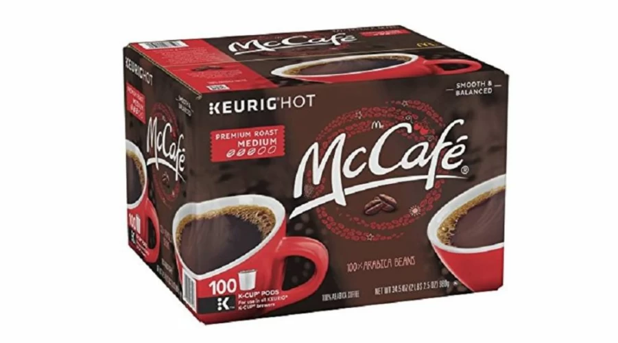 McCafe Premium Medium Roast Coffee Pods - 100 K-Cups for Keurig Brewers