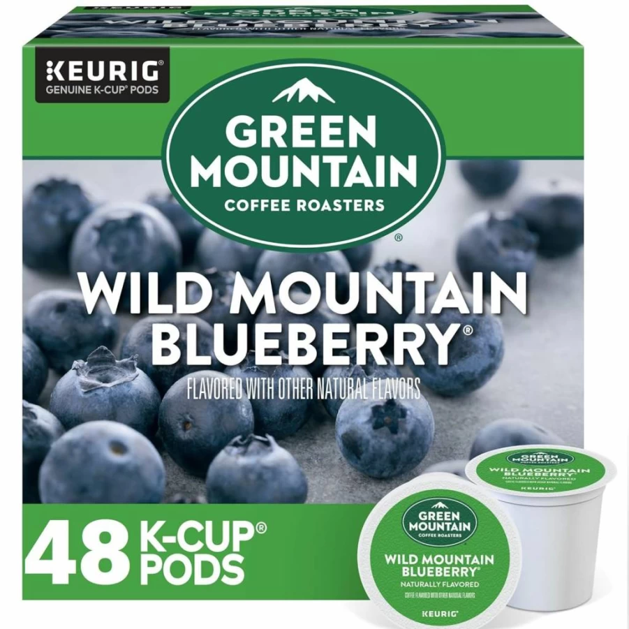 Green Mountain Coffee Roasters Wild Mountain Blueberry Light Roast K-Cup Pods, 48 Count (2 Boxes of 24) for Keurig Brewers