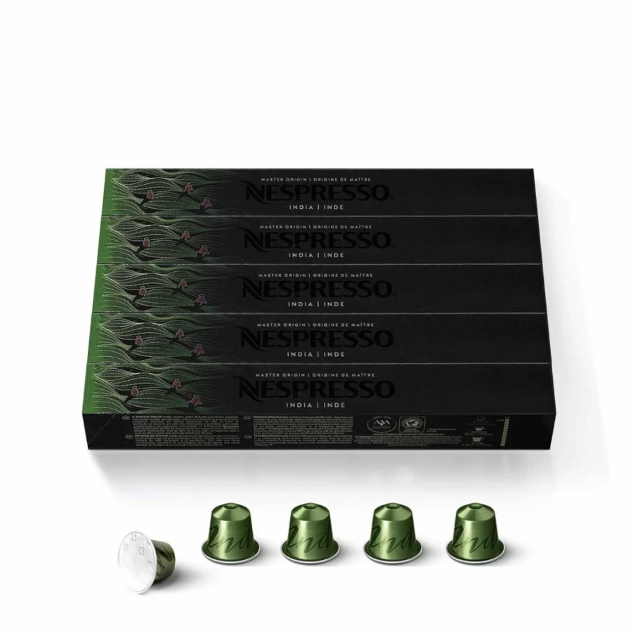 Nespresso OriginalLine Colombia Medium Roast Coffee Pods 50 Capsules Master Origin Single Serve Espresso