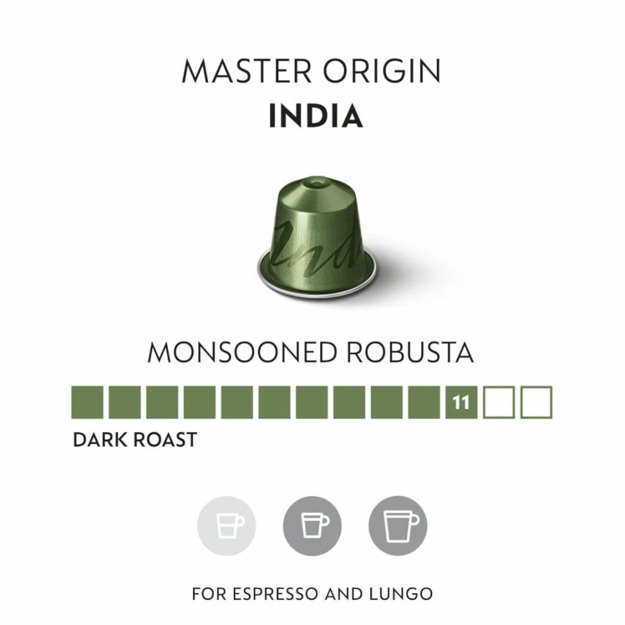 Nespresso OriginalLine Colombia Medium Roast Coffee Pods 50 Capsules Master Origin Single Serve Espresso