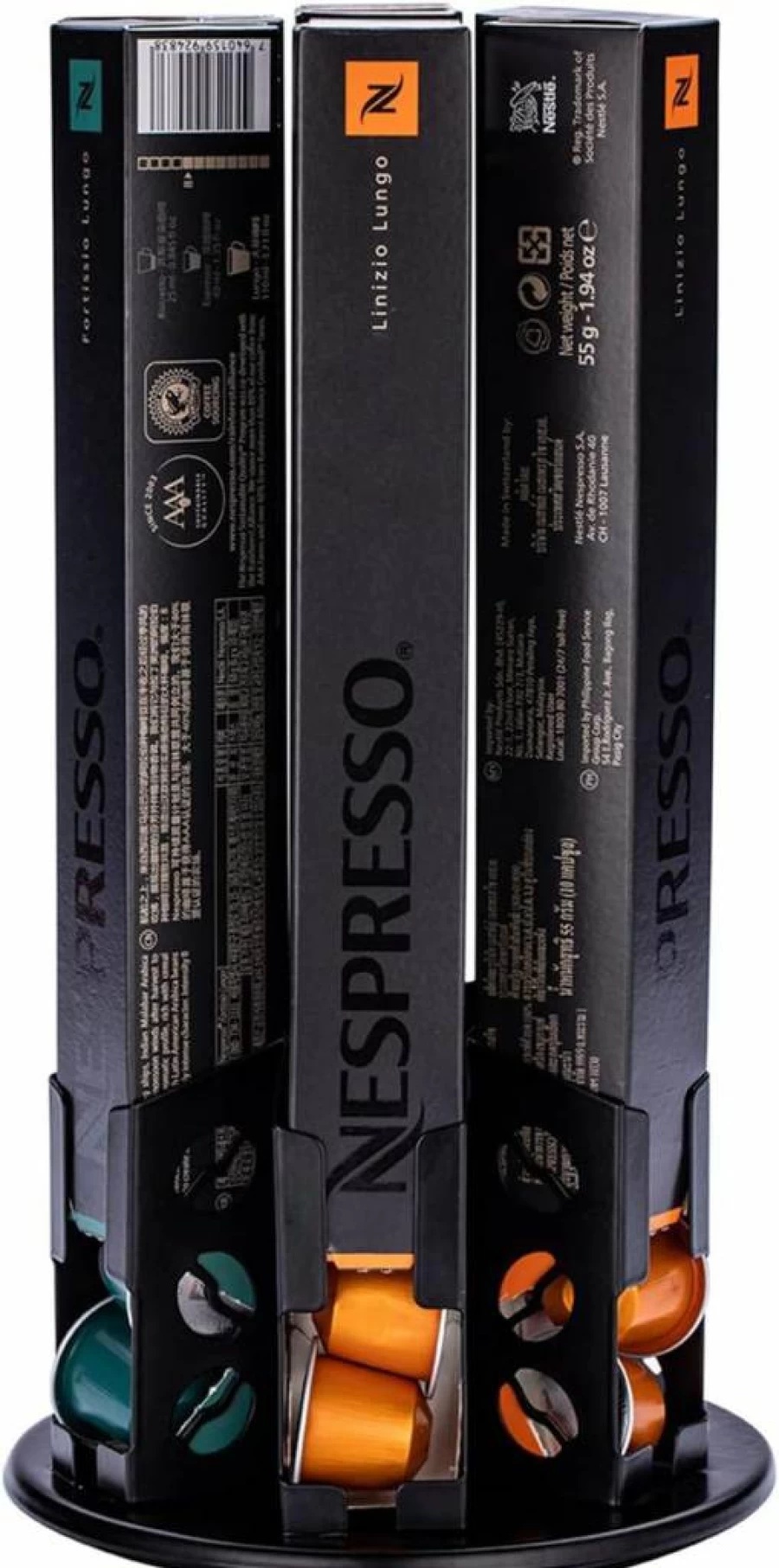 Flagship Nespresso OriginalLine Pod Holder – 80 Capsule Carousel Organizer Stand for Coffee Storage, Compact & Spacious Design