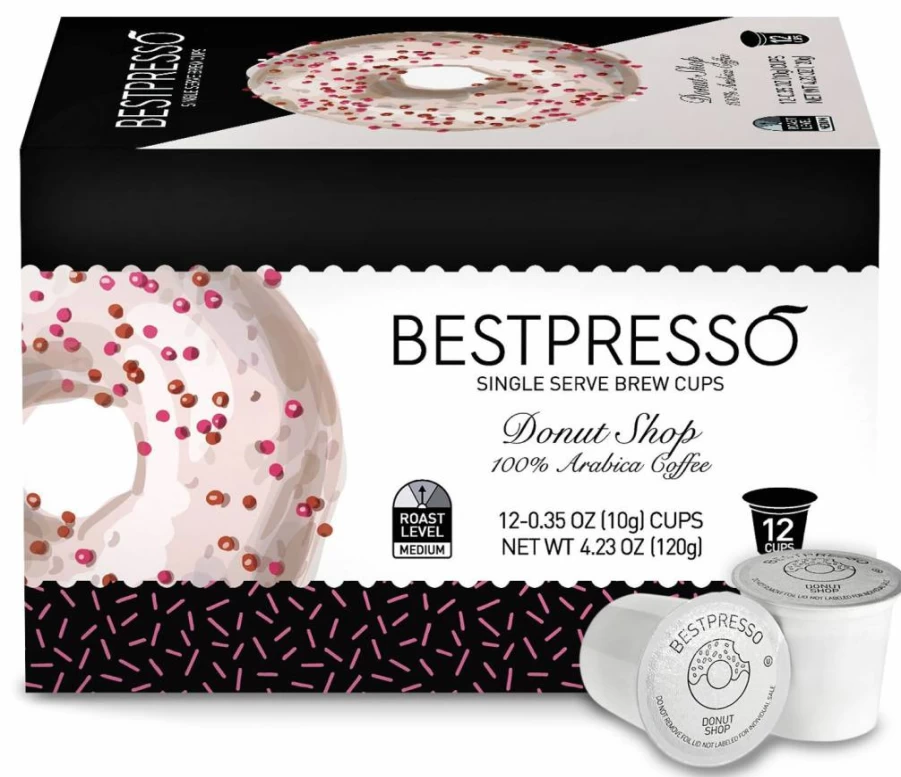 Bestpresso Variety Pack K-Cup Coffee Pods - 96 Count (8x12) Breakfast Blend, Colombian, Donut Shop & Italian Roast, Compatible with Keurig 2.0 Single Serve Brewers