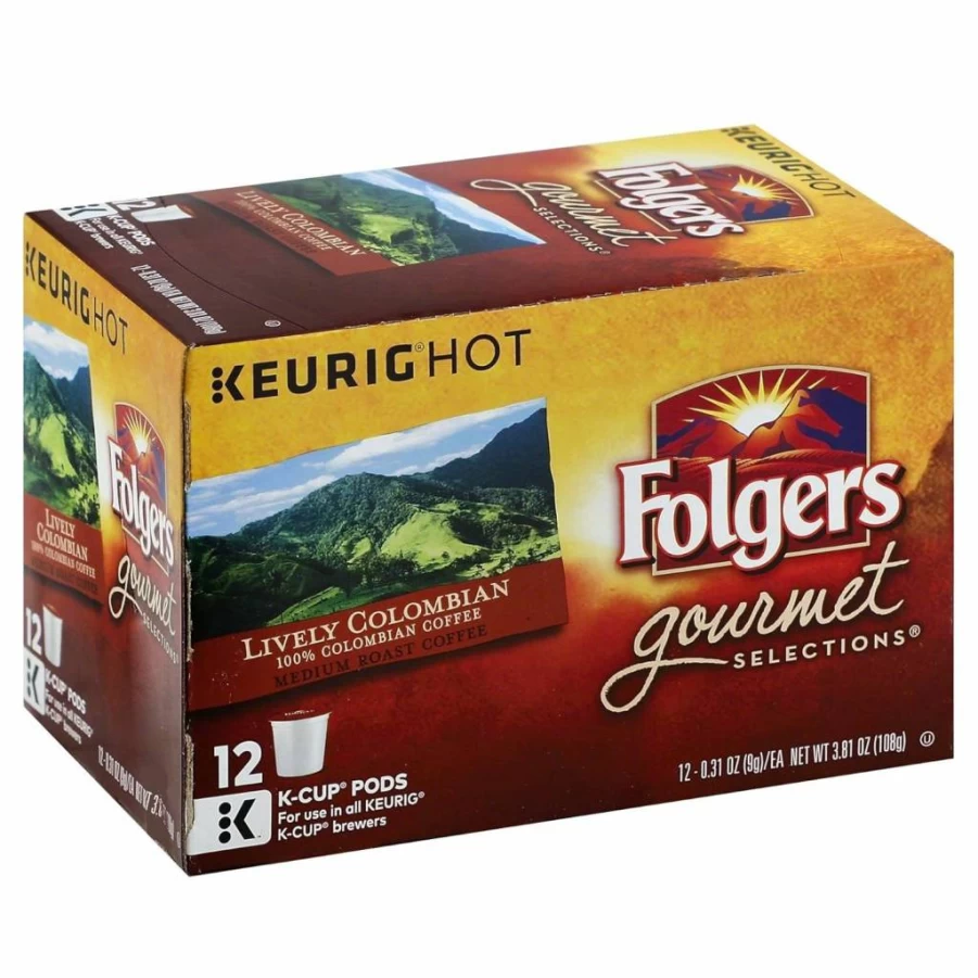 Folgers Caramel Drizzle Flavored Coffee K-Cup Pods - 96 Count (4 Pack) for Keurig Brewers