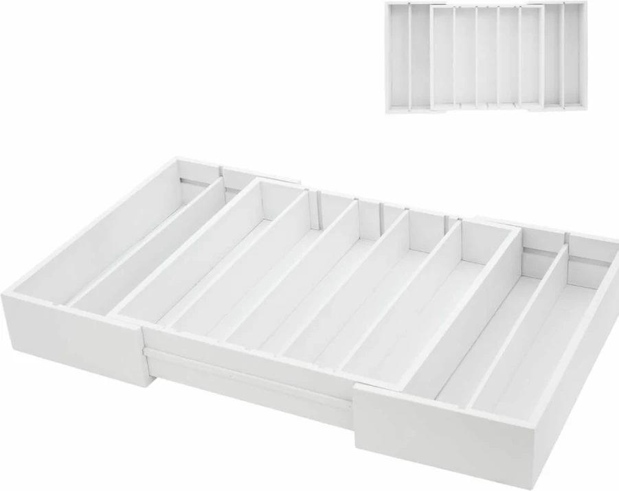 MinBoo Expandable Bamboo K-Cup & Tea Pod Organizer – Countertop or Drawer Storage for Coffee Station, Home Office, Kitchen