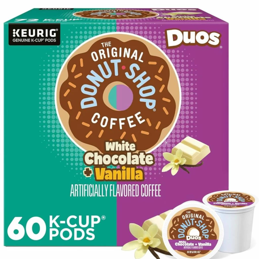 The Original Donut Shop Light Roast Duos Nutty Caramel K-Cup Pods, Single-Serve Coffee, 72 Count
