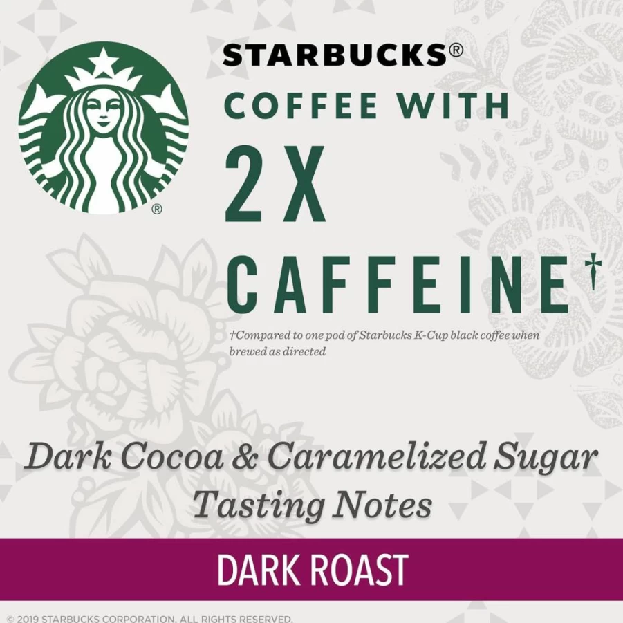 Starbucks Sumatra Dark Roast K-Cup Coffee Pods - 100% Arabica, Compatible with Keurig Brewers, 4 Boxes (96 Pods Total)