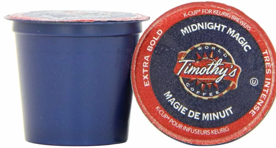 Timothy's World Coffee Midnight Magic K-Cups for Keurig Brewers, Dark Roast, 48 Count (2 Packs of 24)