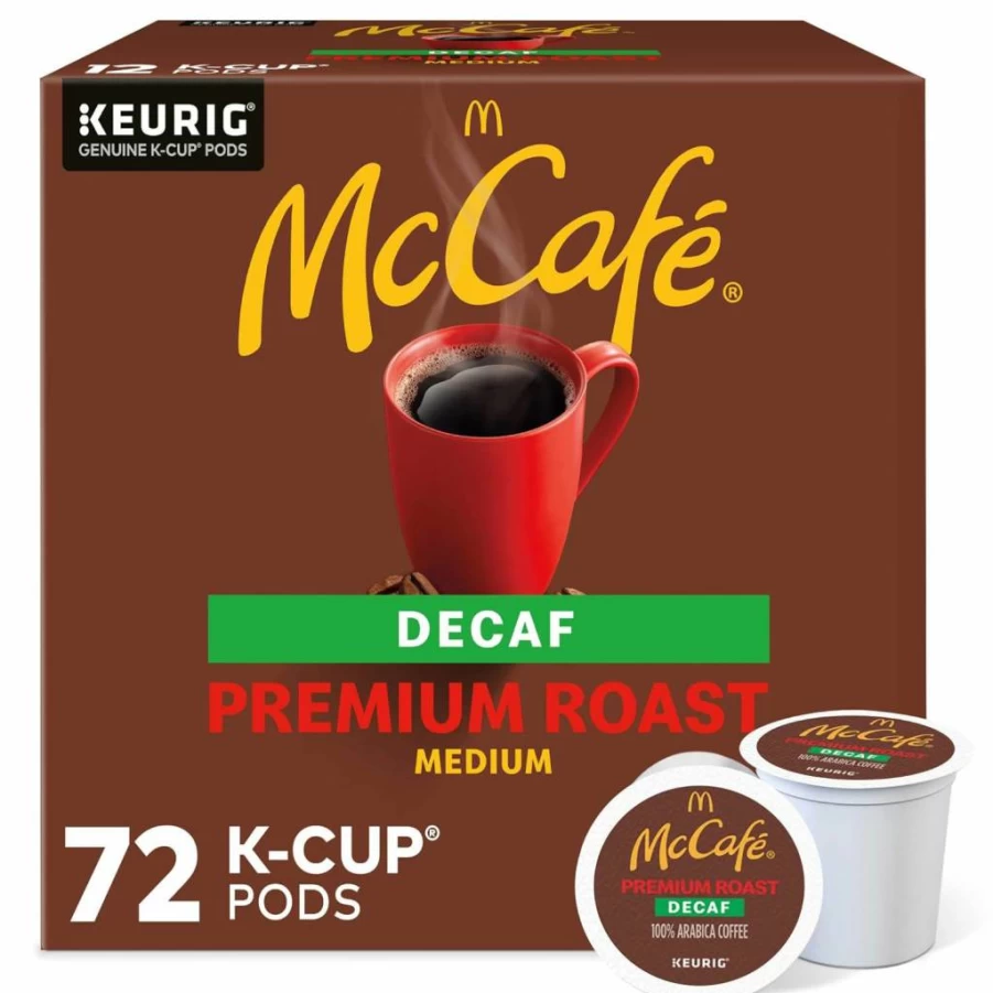 McCafe Decaf Medium Roast Coffee Pods - 84 Count K-Cup Pods for Keurig Brewers, Premium Roast Decaffeinated Coffee