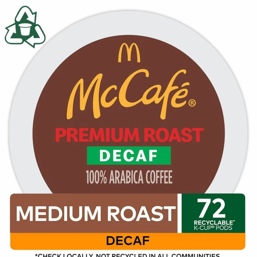 McCafe Decaf Medium Roast Coffee Pods - 84 Count K-Cup Pods for Keurig Brewers, Premium Roast Decaffeinated Coffee