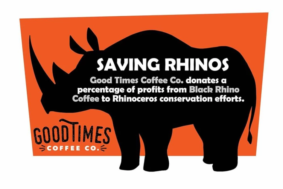 Good Times Coffee Co. Black Rhino Espresso Roast Single Serve K-Cup Pods for Keurig Brewers - 12 Count, Dark Roast Coffee