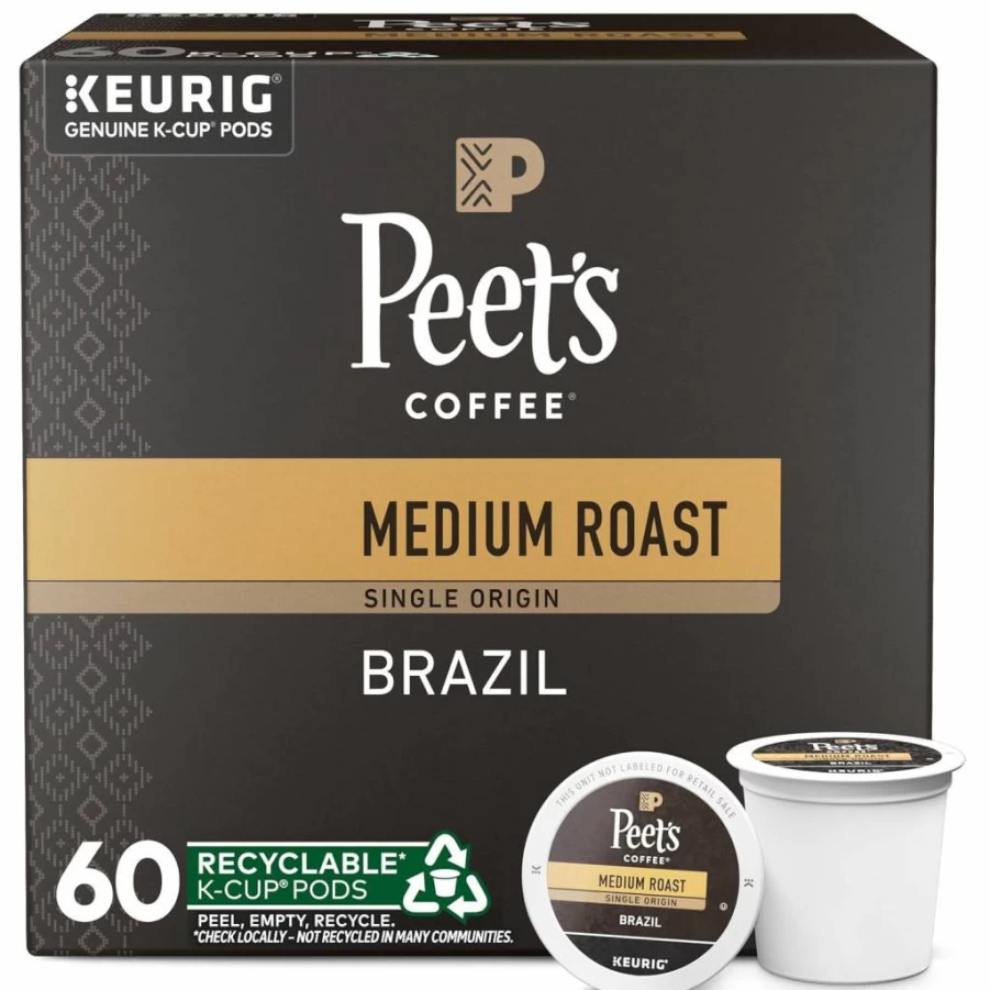 Peet's Coffee Luminosa Breakfast Blend Light Roast K-Cup Pods - 60 Count (6 Boxes of 10) for Keurig Brewers