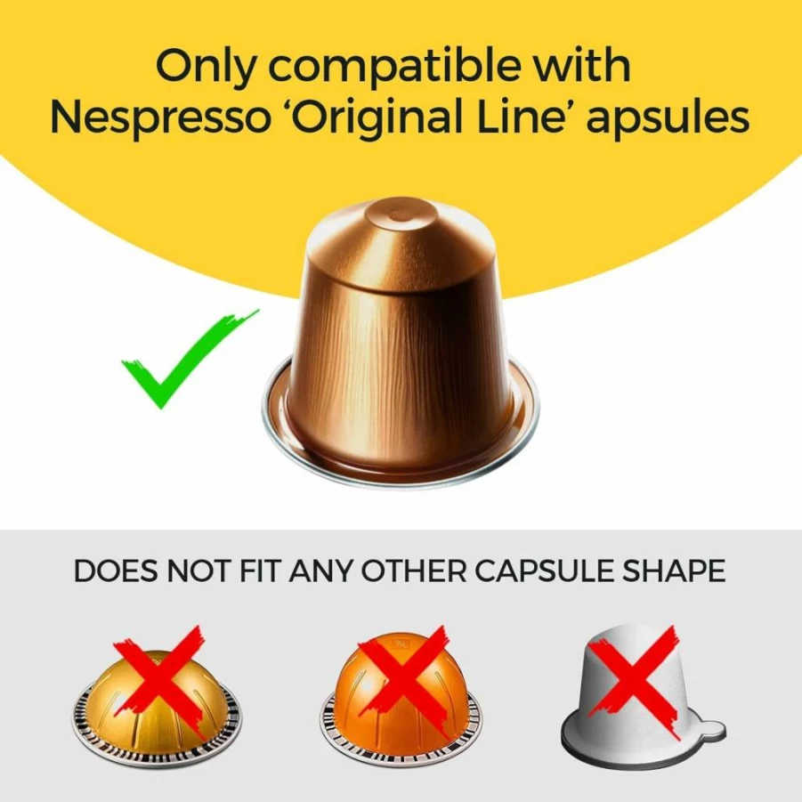 JNIHEEP Stainless Steel Coffee Pod Holder - Wall or Under Cabinet Mount for Nespresso Capsules, 15.75 Inch Storage Rack Holds 44 Pods (4 Pack)