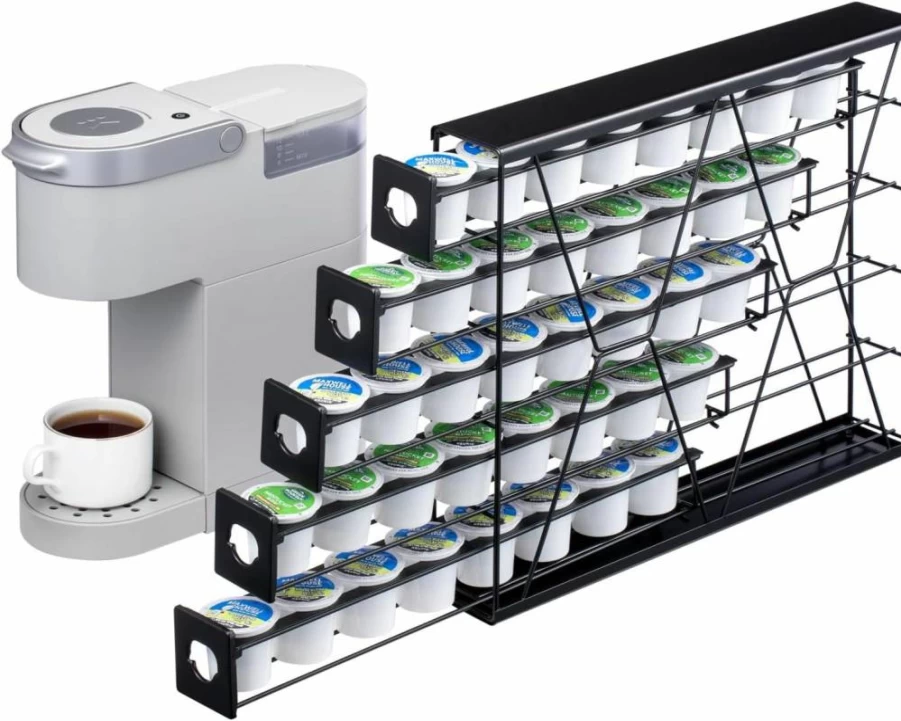 FlagShip 3-Tier K-Cup Organizer Drawer – Space-Saving Countertop Coffee Pod Holder for Keurig (24-Pod Capacity) – Premium Kitchen Storage Solution