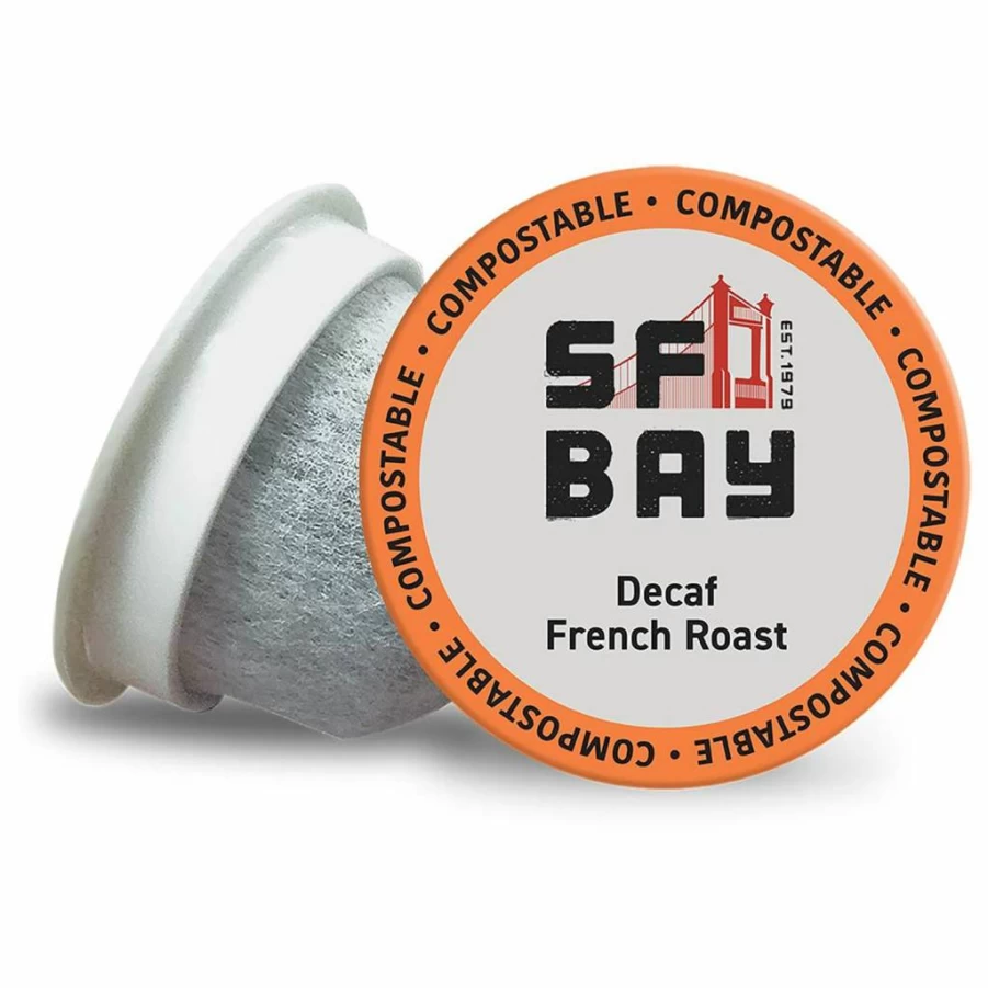 SAN FRANCISCO BAY 100% Compostable Coffee Pods - French Roast Dark Roast K-Cups (100 Count), Keurig 2.0 Compatible, Eco-Friendly Single-Serve Pods