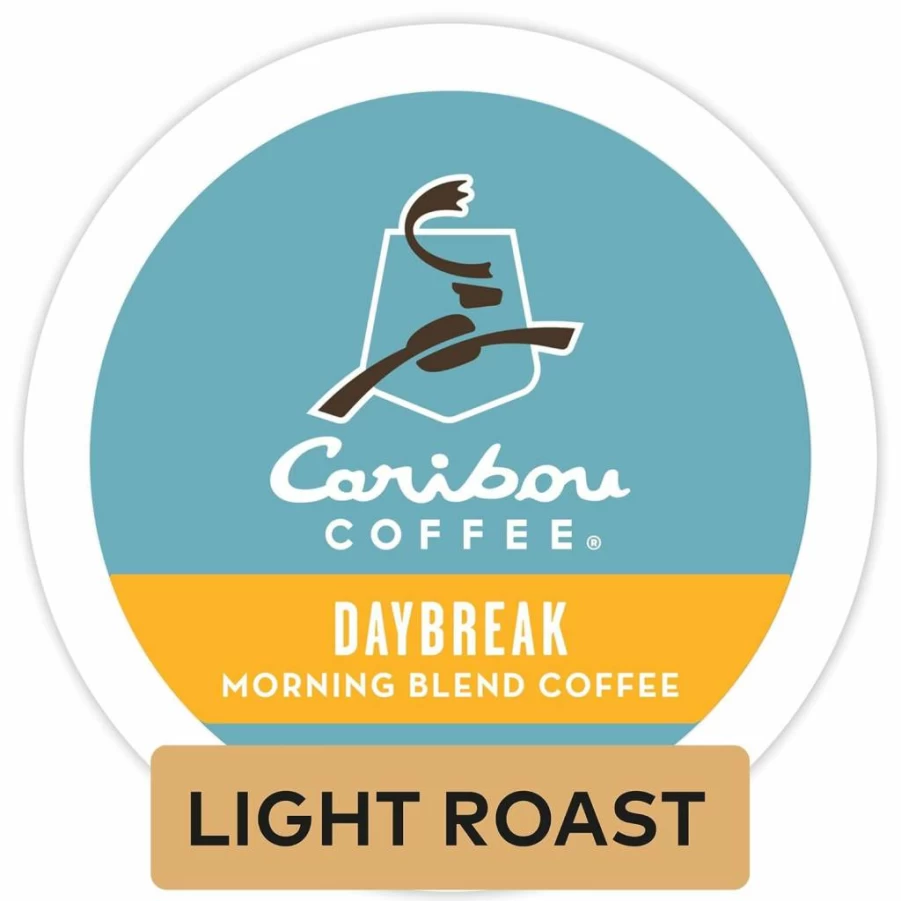 Caribou Coffee Daybreak Morning Blend K-Cup Pods, Light Roast Coffee, 12 Count, Keurig Compatible