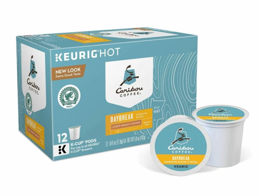 Caribou Coffee Daybreak Morning Blend K-Cup Pods, Light Roast Coffee, 12 Count, Keurig Compatible