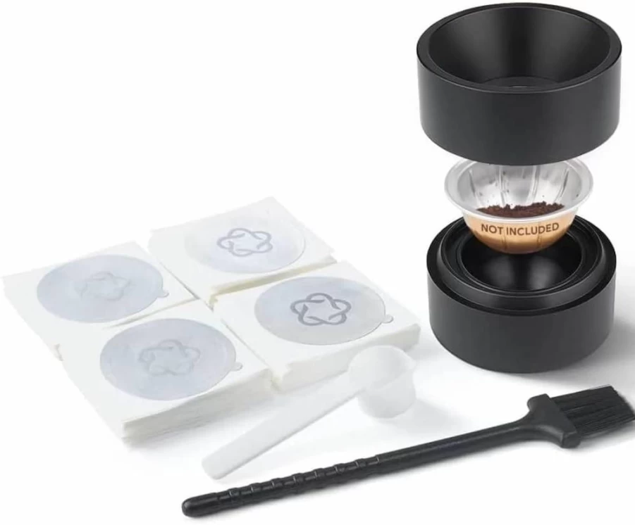 BRBHOM Reusable Stainless Steel Coffee Capsule for Nespresso VertuoLine - Compatible with GCA1, ENV135 Series & More, Eco-Friendly Espresso Pod Holder