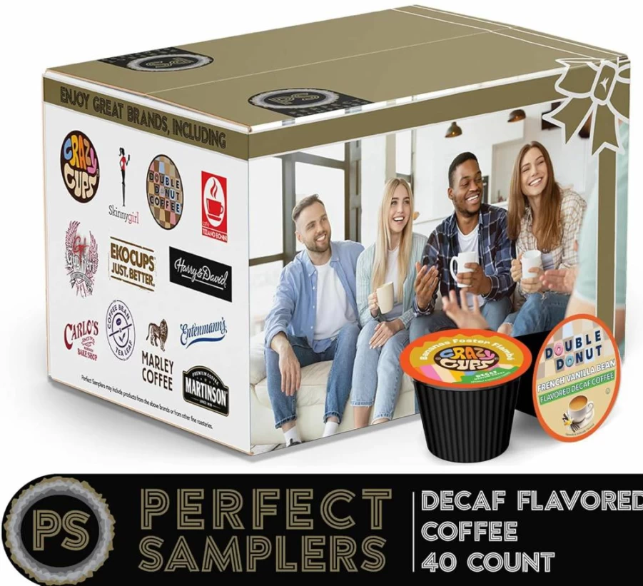 Crazy Cups Coffee Pods Variety Pack Sampler - 40 Count Single-Serve K-Cup Pods for Keurig Machines, Assorted Flavors for Coffee Lovers