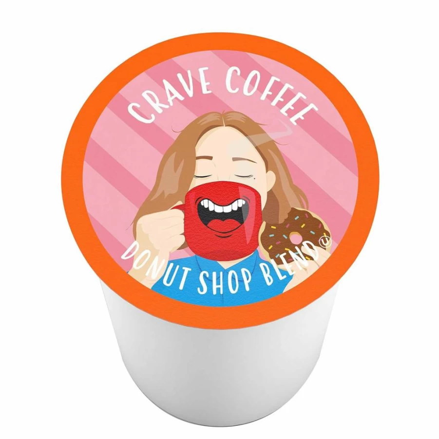 Crave Beverages 100-Count Assorted Flavored Coffee Pods Sampler - Compatible With Keurig 2.0 K-Cup Brewers, Variety Pack