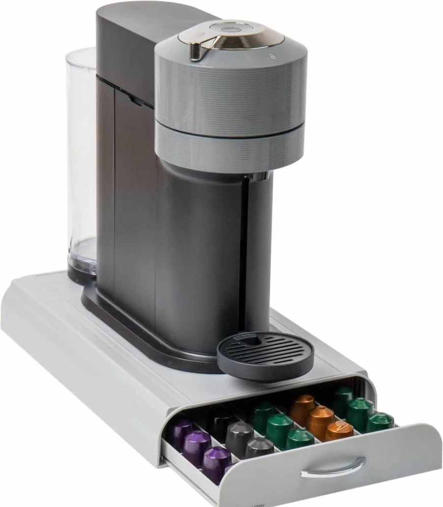 Mind Reader Nespresso Coffee Pod Organizer - 9.25"L x 15"W Countertop Capsule Drawer, Black Storage Holder for Compatible Pods