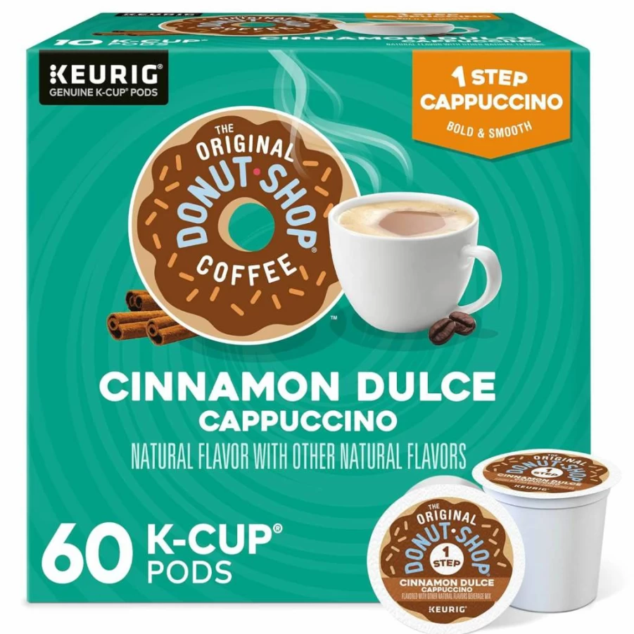 The Original Donut Shop Classic Cappuccino K-Cup Pods - Single-Serve Coffee for Keurig Brewers, 20 Count Pack