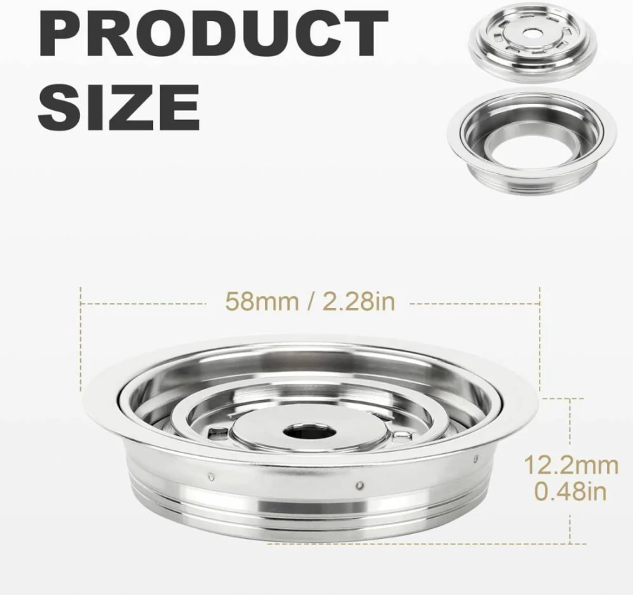 Feilifan Reusable Stainless Steel Coffee Capsule Adapter for Nespresso Vertuo Pop/Next, Delonghi Env135, VertuoLine GCA1 - 150ml Compatible Pod with 4 Stickers