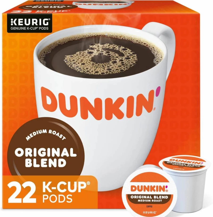 Dunkin' Donuts Dark Roast Coffee K-Cup Pods, 88 Count, Single-Serve Compatible with Keurig Brewers