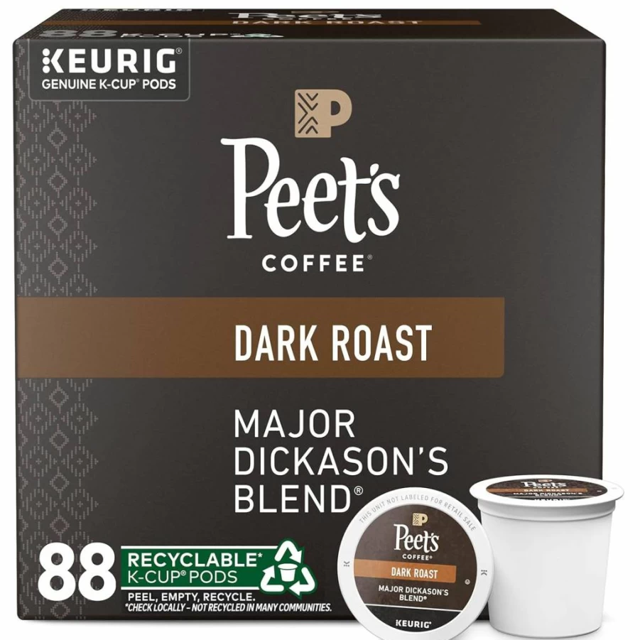 Peet's Coffee Alma De La Tierra USDA Organic Dark Roast K-Cup Pods - 60 Count (6 Boxes of 10) for Keurig Brewers