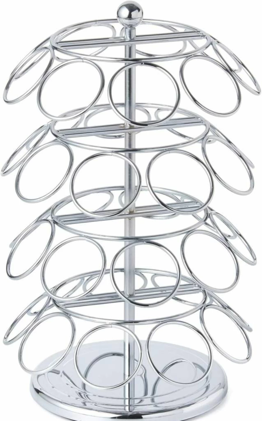 Nifty Solutions 360-Degree Spinning K-Cup Holder Carousel - 36 Coffee Pod Organizer for Home & Office, Modern Black Countertop Storage, Lazy Susan Design