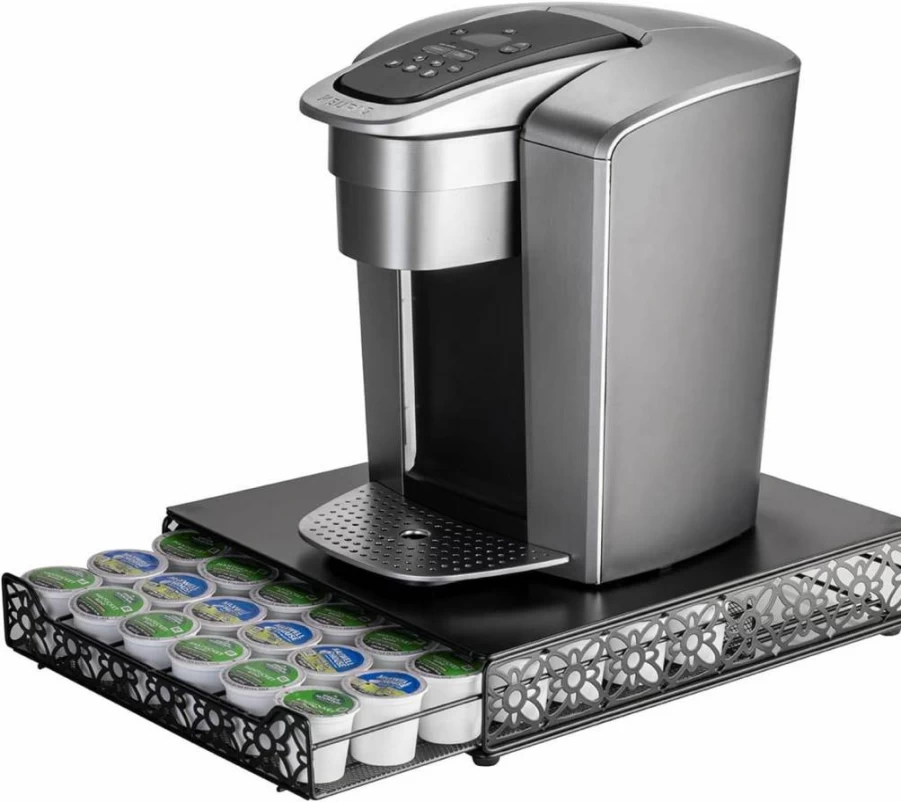 FlagShip 42-Count Iron Coffee Pod Organizer Drawer for Keurig K-Cups