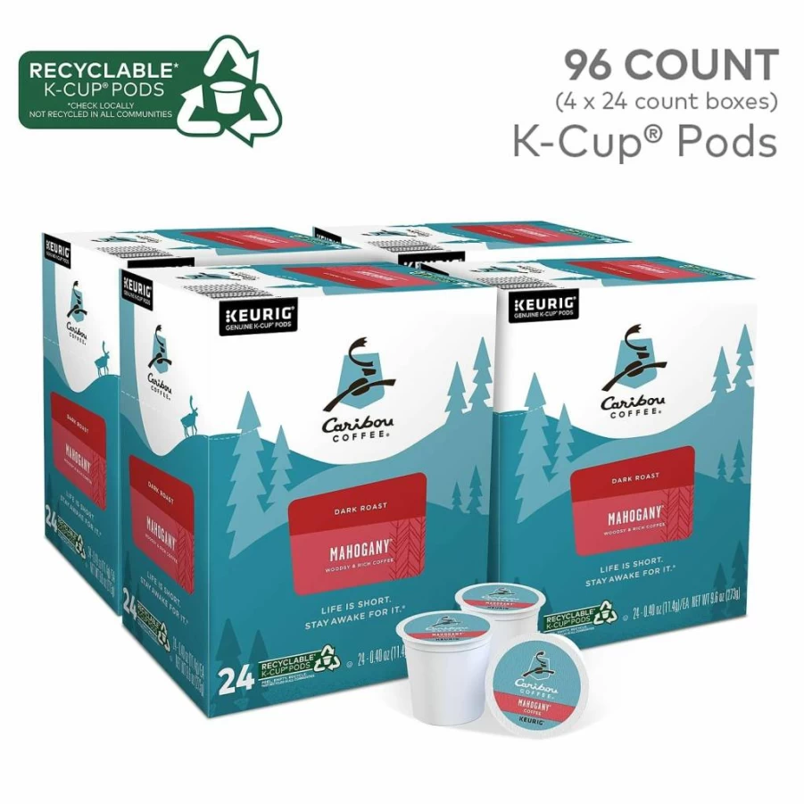 Caribou Coffee Caribou Blend Medium Roast K-Cup Pods for Keurig Brewers, 12 Count Single-Serve Coffee Pods