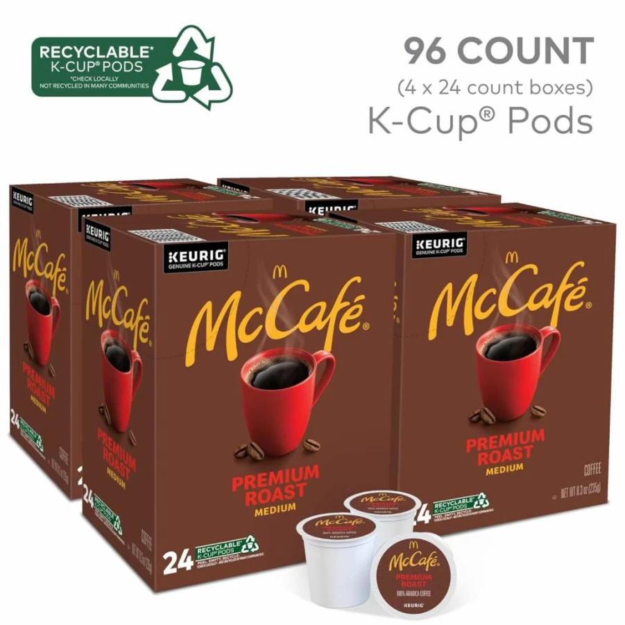 McCafe Premium Medium Roast Coffee Pods - Keurig K-Cup Compatible, 72 Count Single-Serve Pack