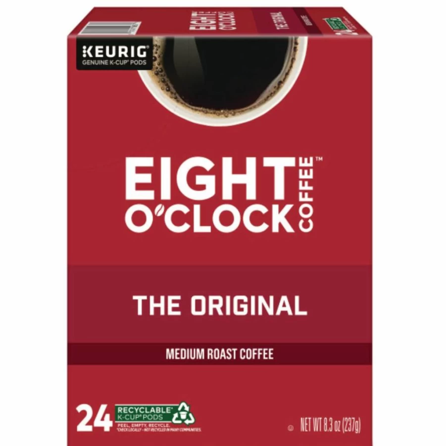 Eight O'Clock Coffee Pods K-Cups 24 Count Compatible with Keurig Brewers - Original Blend Single Serve Capsules