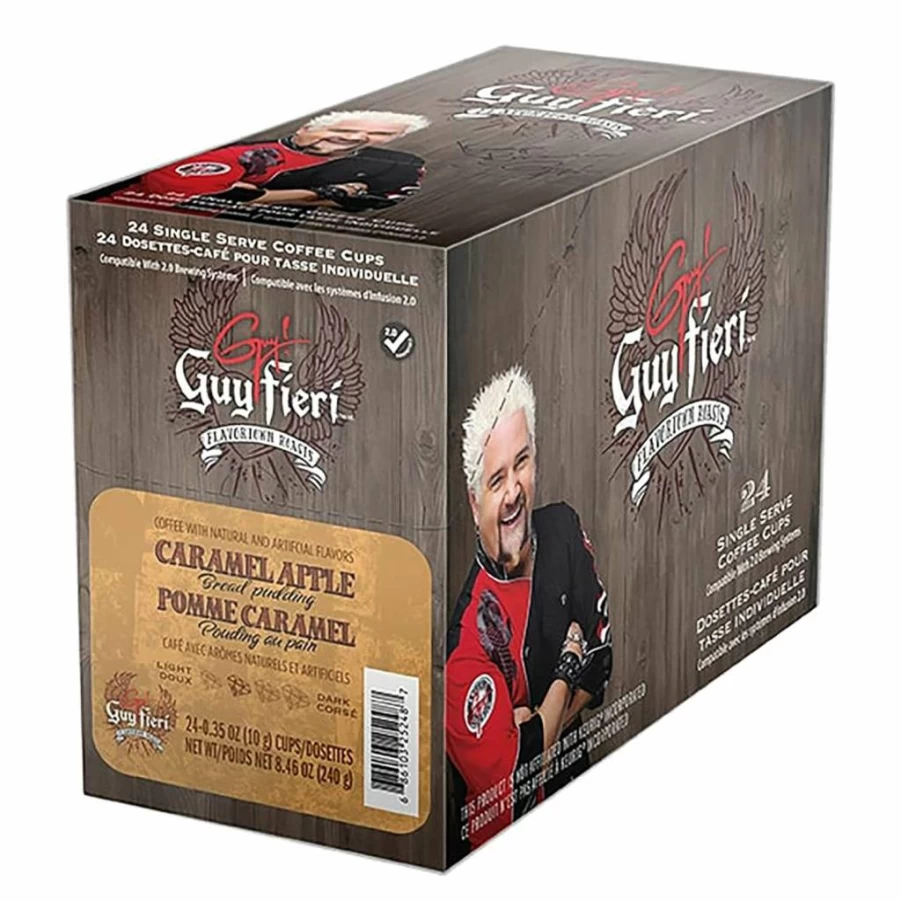 Guy Fieri Flavortown Bold Dark Roast Coffee Pods for Keurig K-Cup Brewers, Redwood Roast, 24 Count Single Serve K-Cups