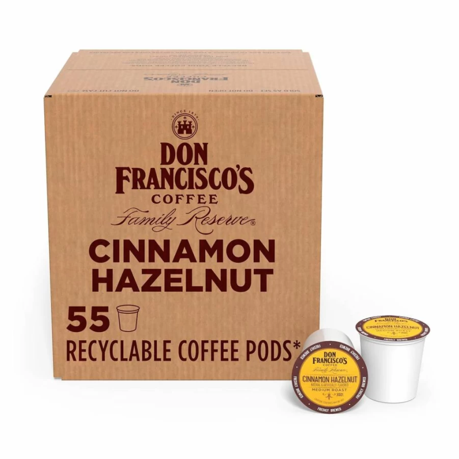 Don Francisco's Vanilla Nut Medium Roast Coffee Pods - 24 K-Cups for Keurig, 100% Arabica, Smooth & Rich with Nutty Notes