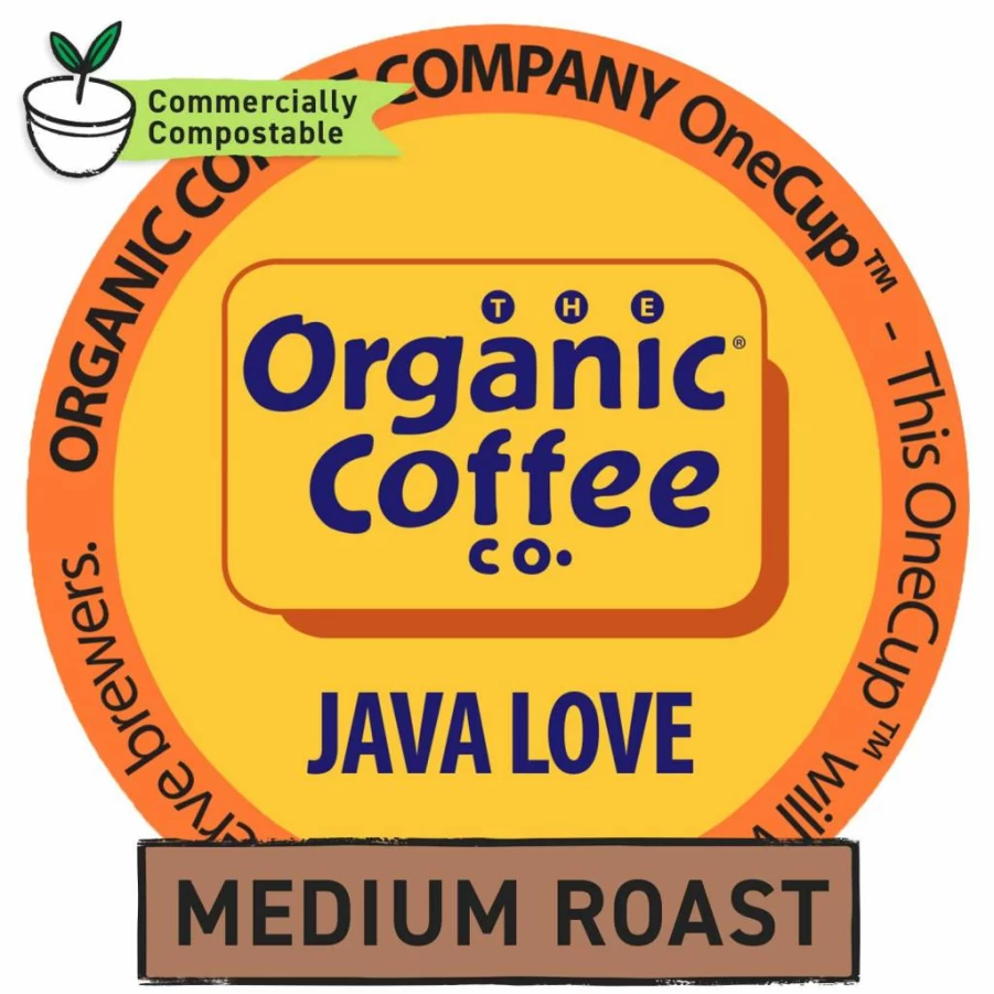 THE ORGANIC COFFEE CO. French Roast Compostable K-Cups - 80 Dark Roast Pods, Keurig 2.0 Compatible, Organic Coffee Pods