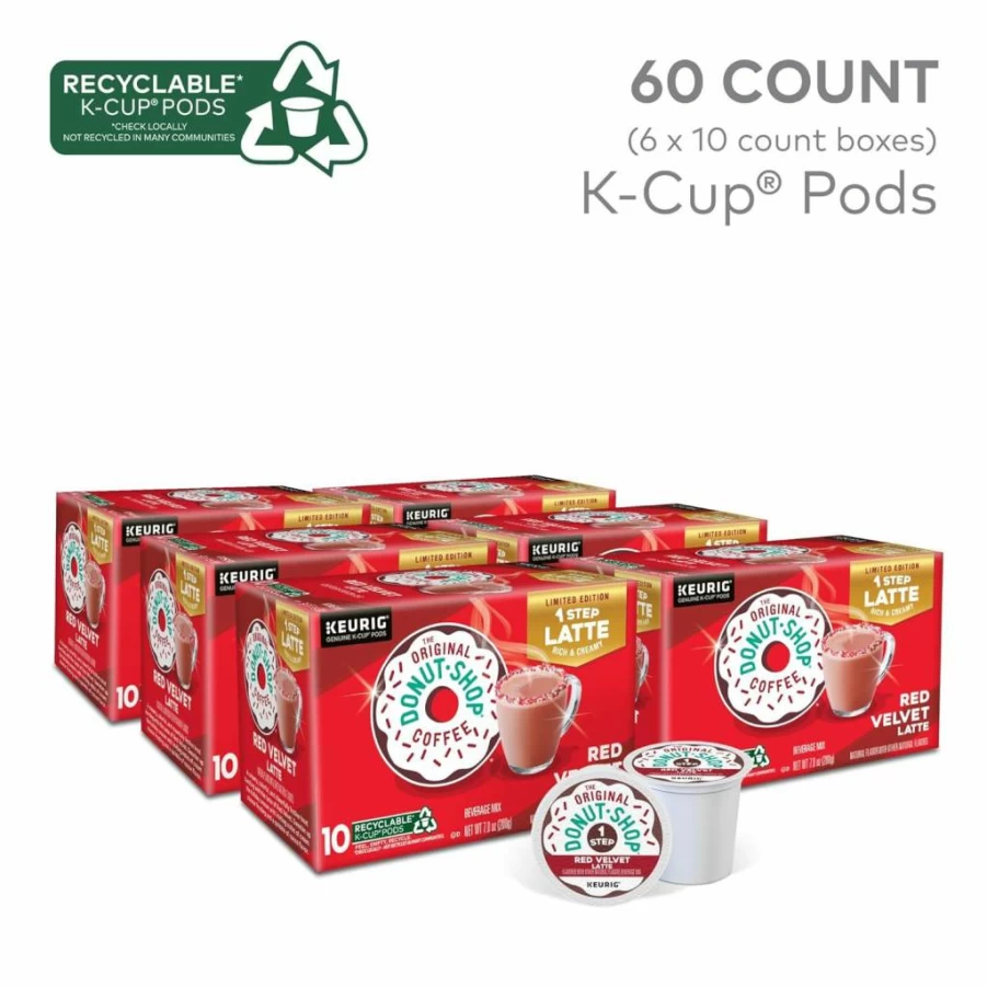 The Original Donut Shop Caramel Latte K-Cup Pods for Keurig, Single Serve Coffee, 20 Count