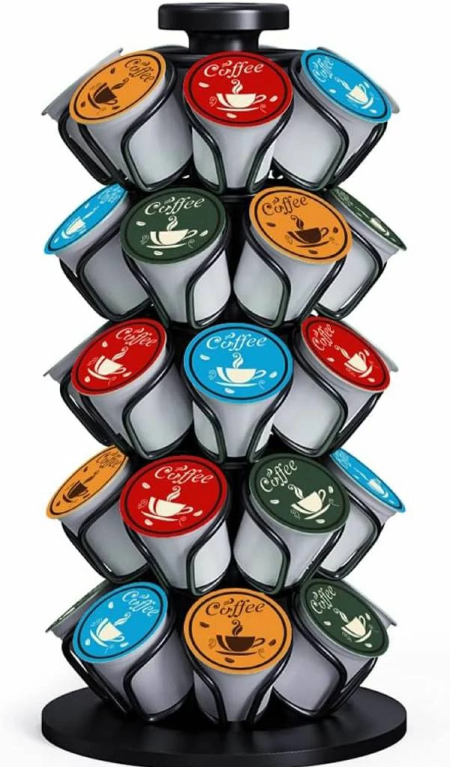 EVERIE K-Cup Carousel Holder - 35 Pod Organizer for Keurig, Black (KRT35A-BLK)