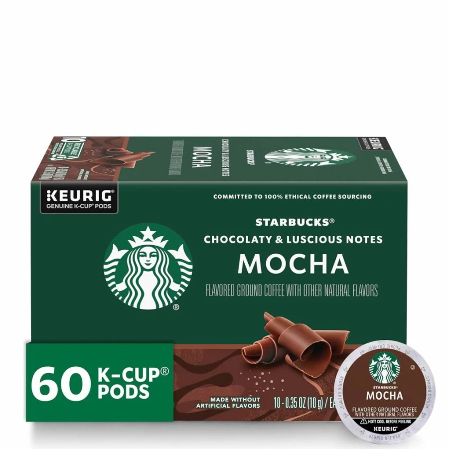 Starbucks Flavored Coffee Variety Pack for Keurig – 6 Boxes (60 K-Cup Pods) – 100% Arabica, Naturally Flavored