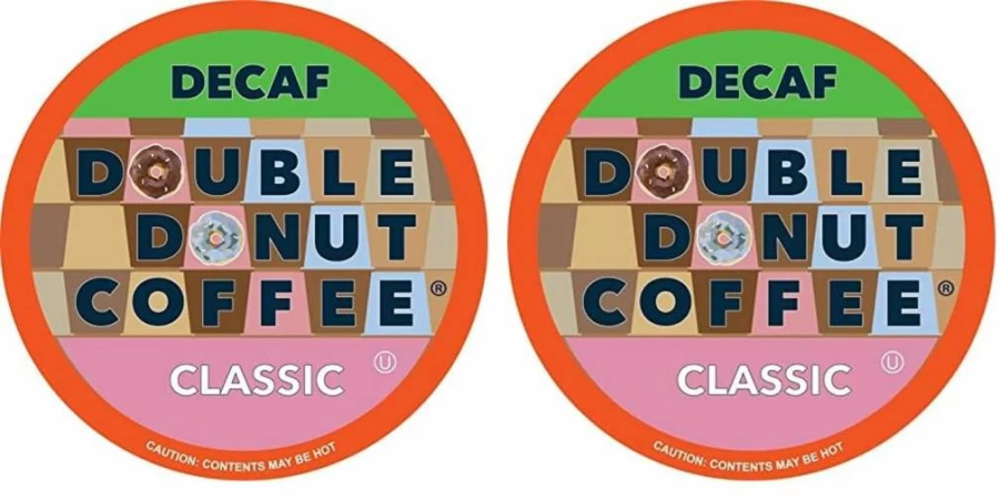 Double Donut Coffee Decaf Flavored K-Cup Pods Variety Pack Sampler, 40 Count, Compatible with Keurig Brewers