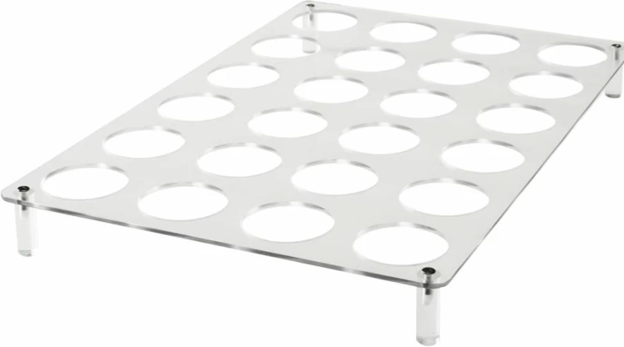 ZOWZOW Acrylic K-Cup Organizer Tray - 24 Coffee Pods Storage Holder for Drawer or Countertop, Clear K-Cup Dispenser for Office & Kitchen (1 Pack)