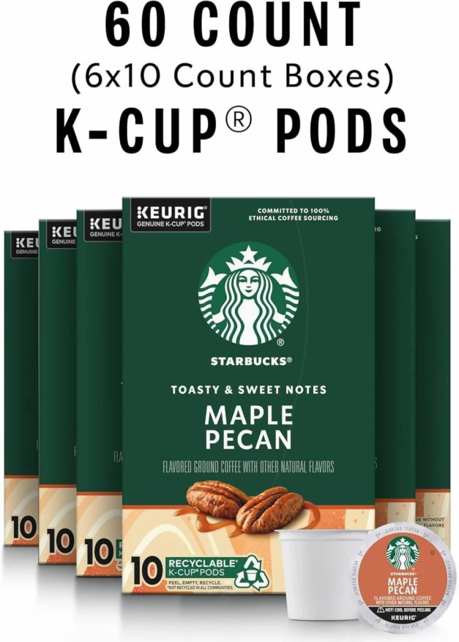 Starbucks Veranda Blend Blonde Roast K-Cup Coffee Pods for Keurig Brewers - 100% Arabica, 6 Boxes (60 Pods Total)