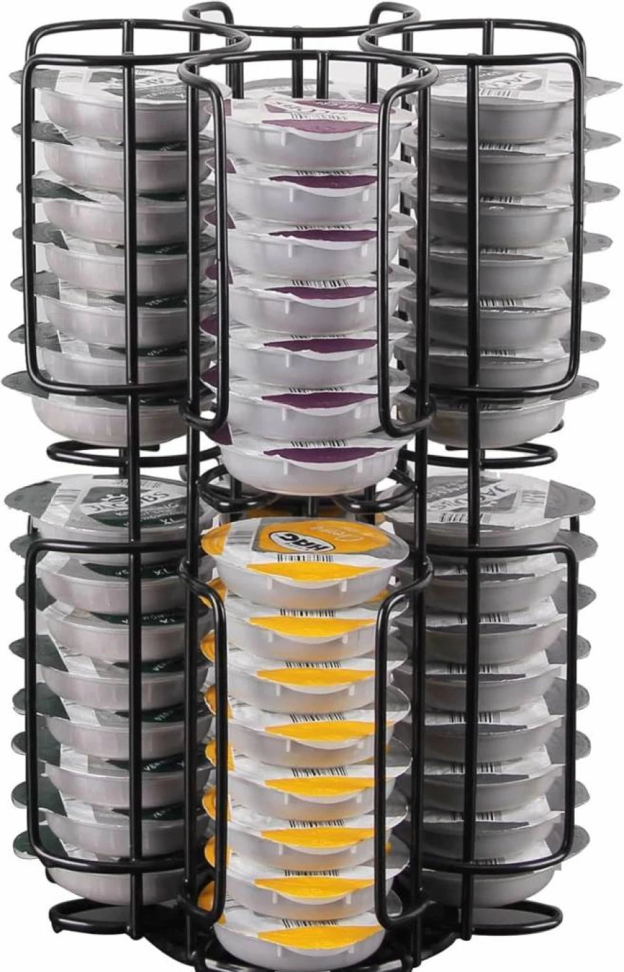 Storcfe 360-Degree Rotating Metal Cocktail Pod Holder for Bartesian – Holds 40 Capsules, Black Storage Carousel for Coffee & Drink Pods