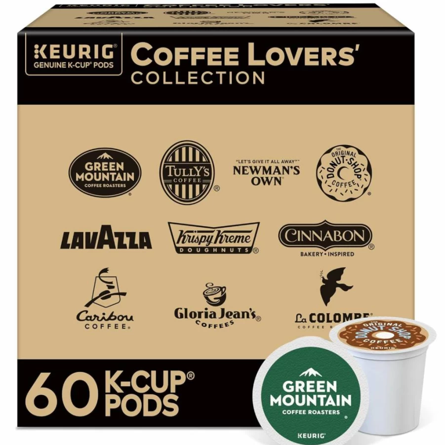 Keurig Single Serve K-Cup Pods Variety Pack, 60 Count - Coffee Lover's Assorted Flavors for Keurig Brewers