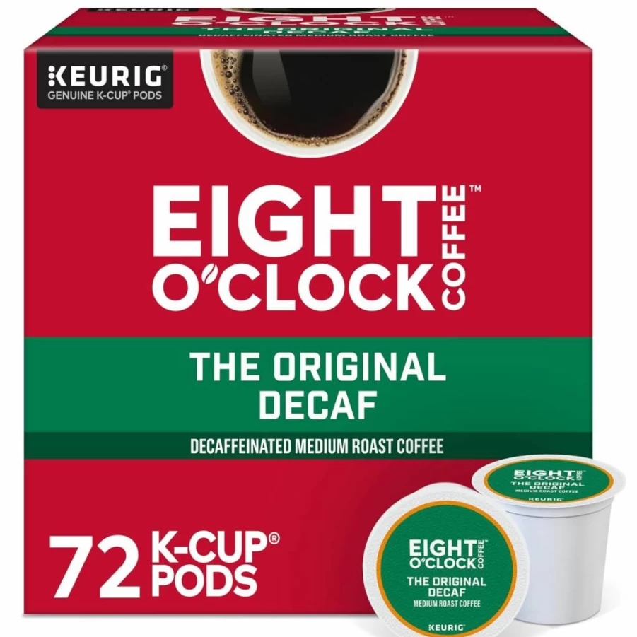 Eight O'Clock Coffee The Original Decaf Medium Roast K-Cup Pods for Keurig Brewers, 32 Count Pack