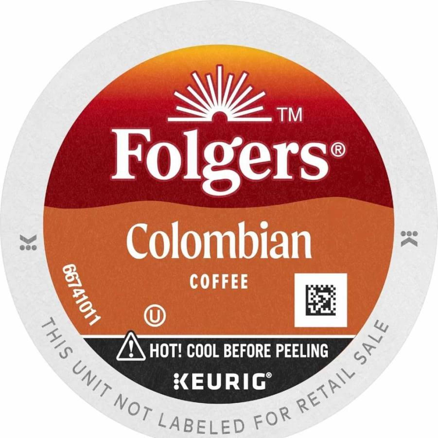 Folgers Colombian Medium Roast Coffee K-Cup Pods, 12 Count, Single Pack, Keurig Compatible