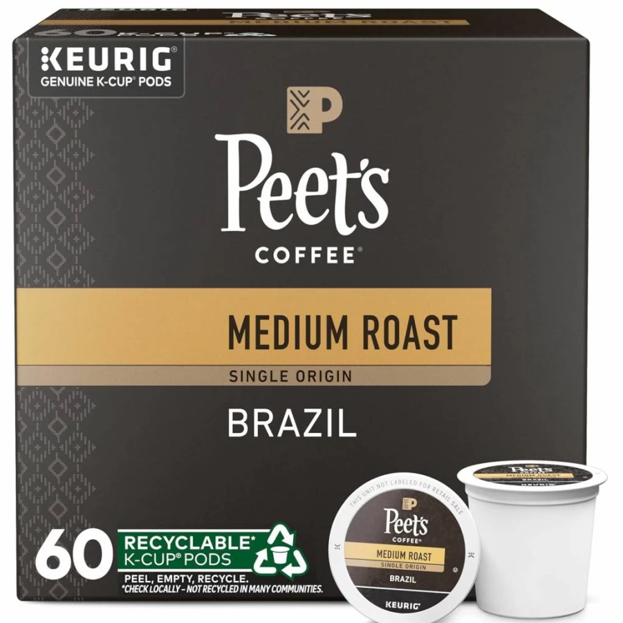 Peet's Coffee Big Bang Medium Roast K-Cup Pods - 48 Count Box, Compatible with Keurig Brewers
