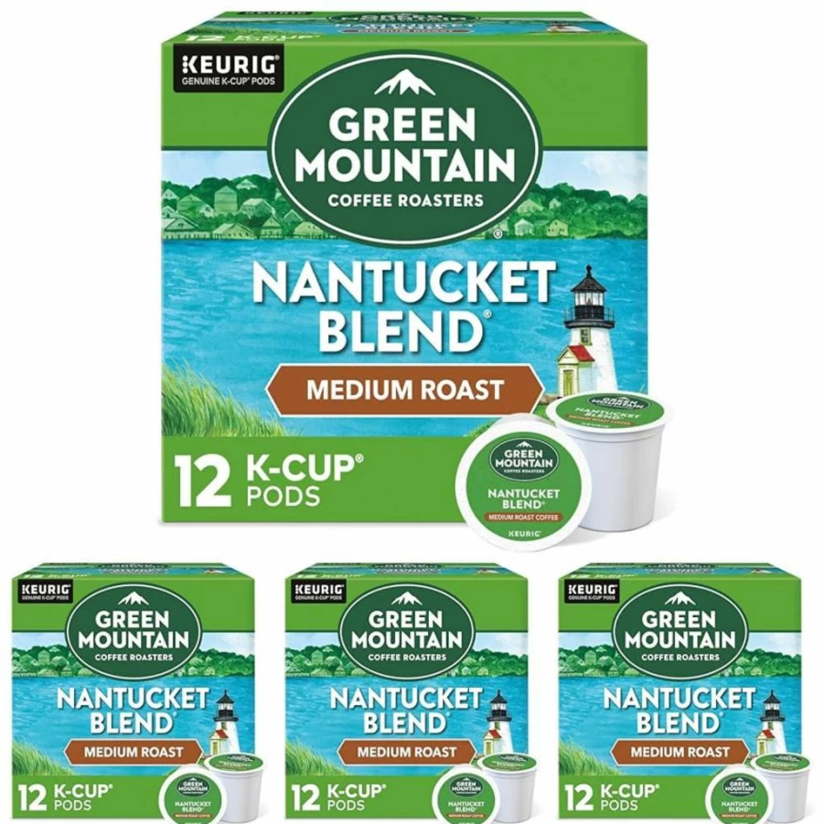 Green Mountain Coffee Roasters Nantucket Blend Medium Roast K-Cup Pods, Single-Serve Coffee for Keurig Brewers, 12 Count