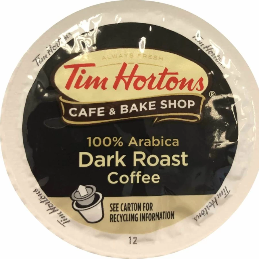 Tim Hortons Dark Roast K-Cup Pods 12 Count, Single-Serve Coffee Compatible with Keurig Brewers