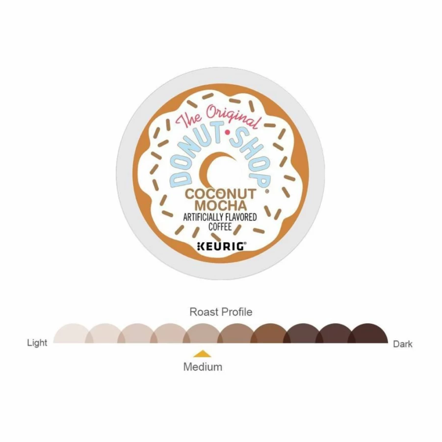 The Original Donut Shop Coconut Mocha K-Cup Pods - Medium Roast Flavored Coffee for Keurig Brewers (24 Count)